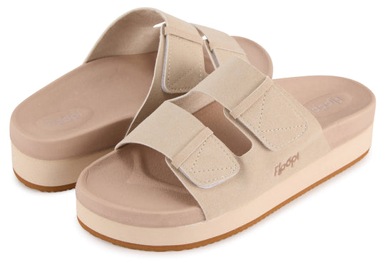 Women’s Microsuede Wedge Slide - Bone banner