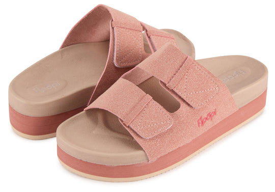 Women’s Microsuede Wedge Slide - Pink banner