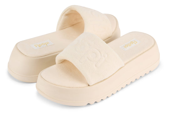 Women's Terry Wedge Slide - Beige banner