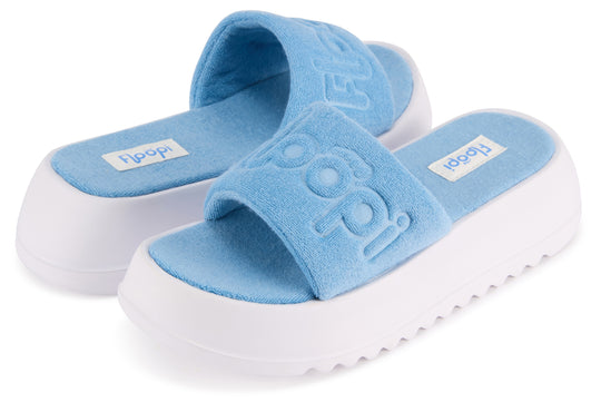 Women's Terry Wedge Slide - Blue banner