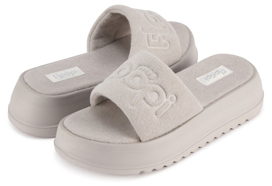 Women's Terry Wedge Slide - Grey banner